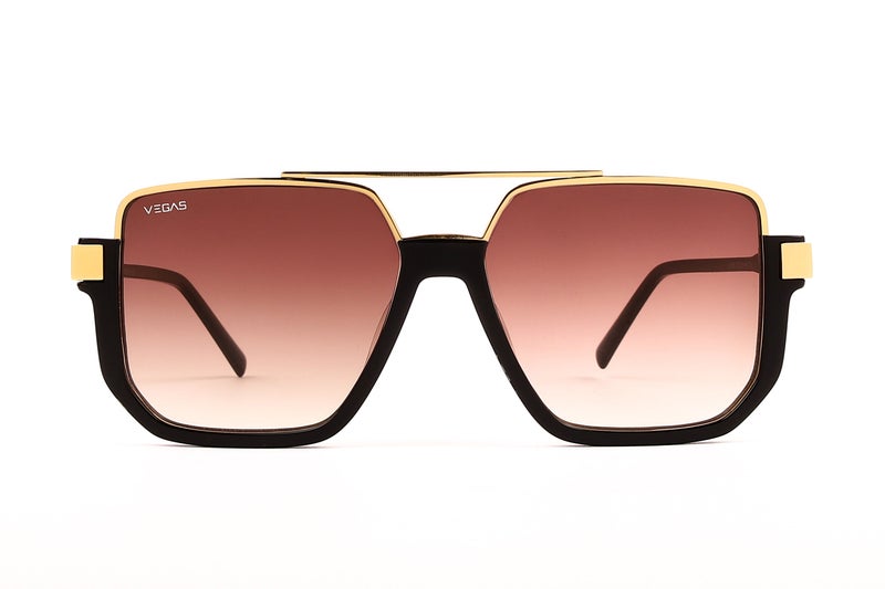 Full Rim Rectangular Men Saddle Brown  Sunglasses V2028 C4